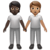 🧑🏿‍🤝‍🧑🏽 people holding hands: dark skin tone, medium skin tone display on Apple